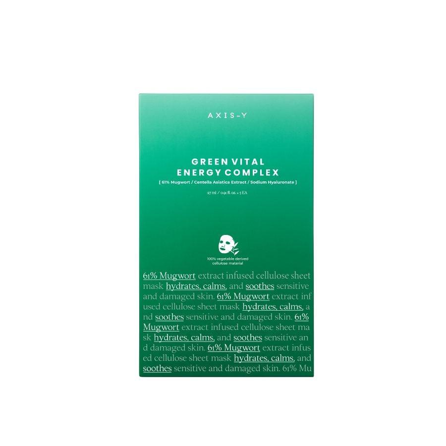 AXIS-Y 61% Mugwort Green Vital Energy Complex Sheet Mask 27ml x 5pcs (FACE MASK)