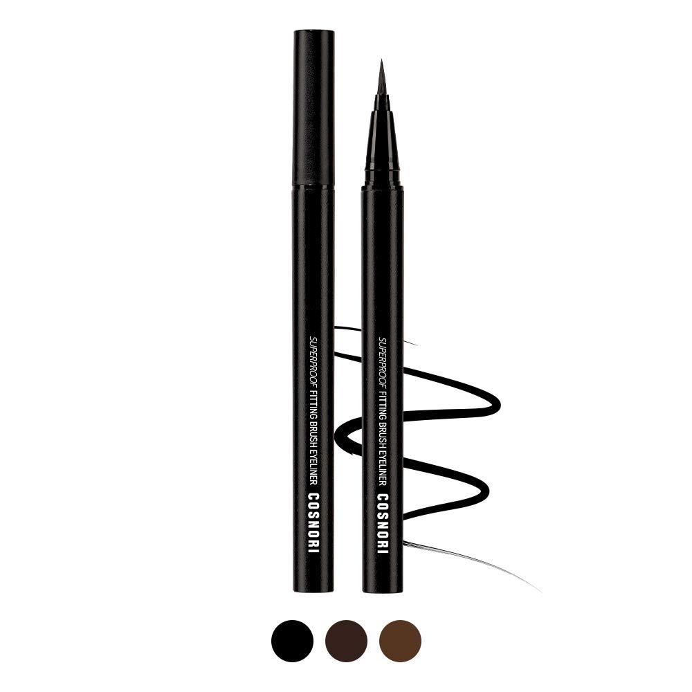 COSNORI Super Proof Fitting Brush Eyeliner 0.6g (3 Colors) 0.6 g