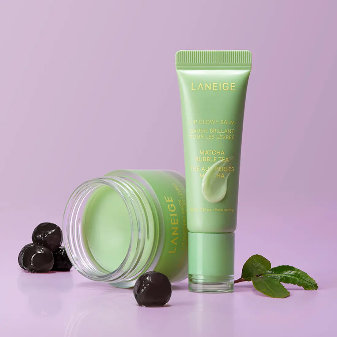 LANEIGE LIP GLOWY BALM 10ml #Matcha Bubble Tea (lip care)