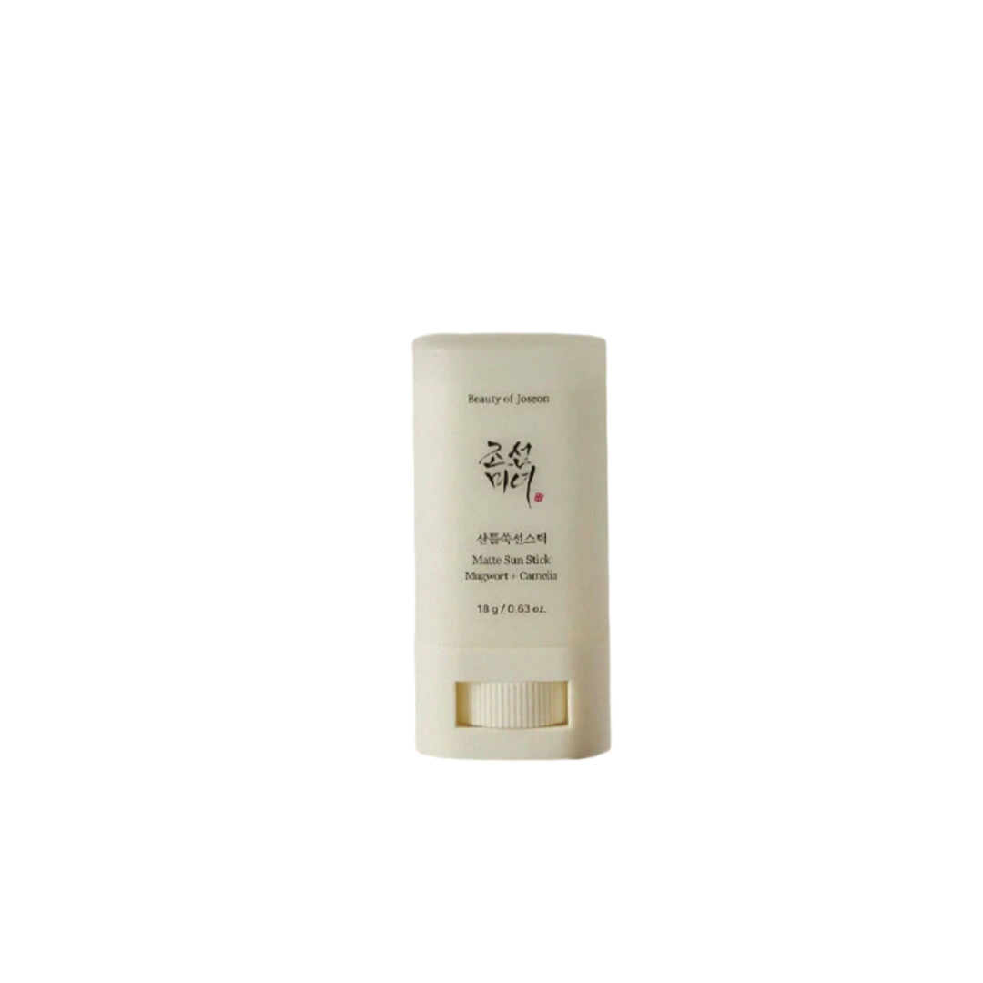 Beauty of Joseon Matte Sun Stick Double Set – two portable SPF sticks with Mugwort and Camellia extract

