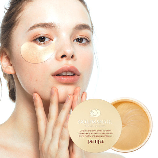 PETITFEE Gold Snail Hydrogel Eye Patch (1.4g X 60 Patches) (Eye 1.4 g