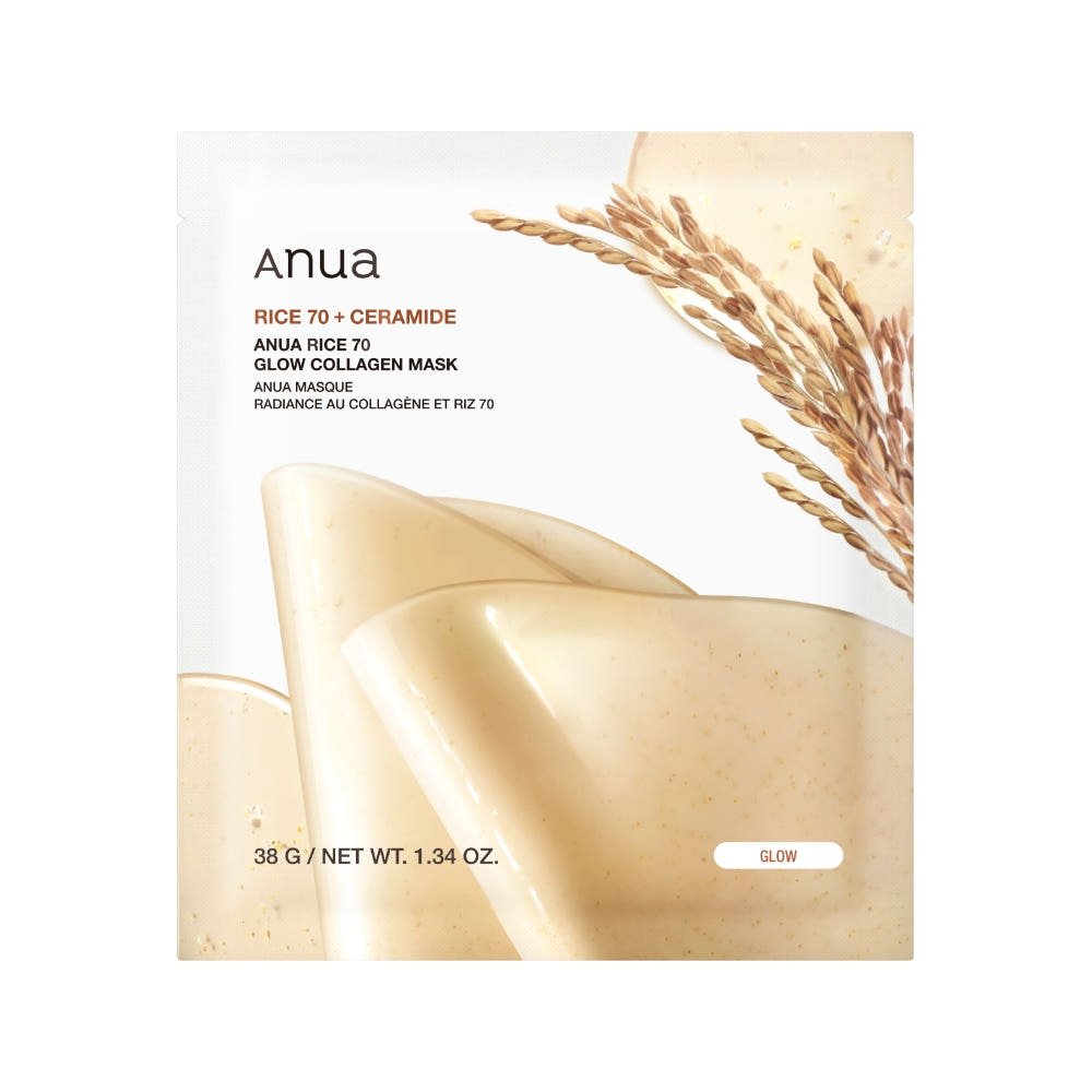 Anua Rice 70 Glow Collagen Mask 38g X 4ea (Facial Mask)